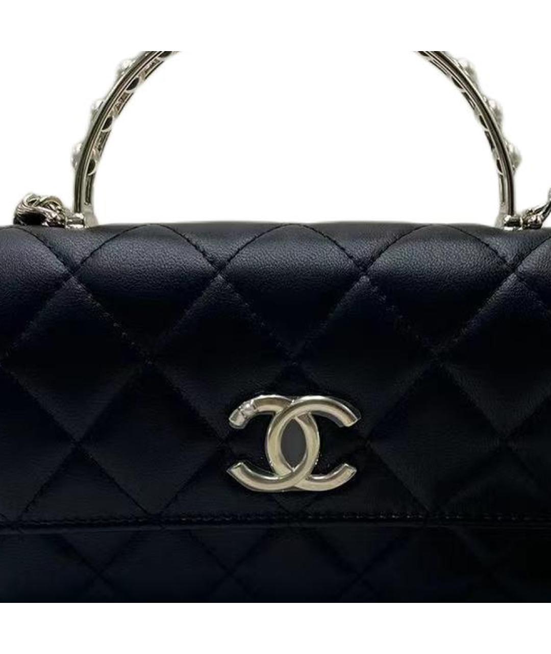 CHANEL Черная кожаная сумка через плечо, фото 2