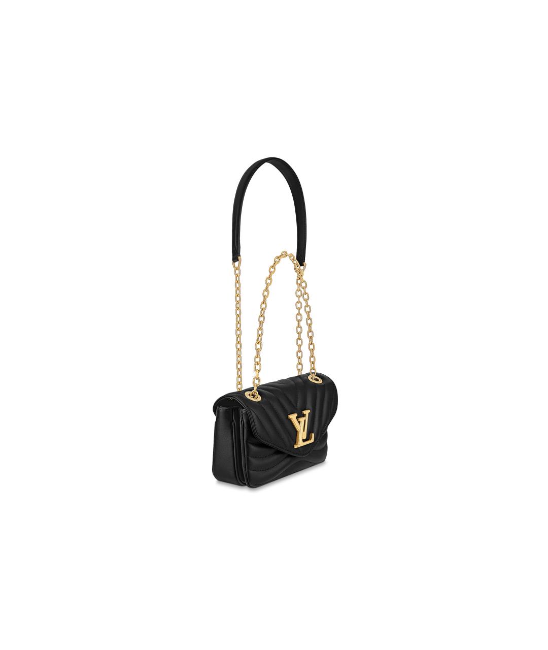 LOUIS VUITTON Черная кожаная сумка через плечо, фото 3