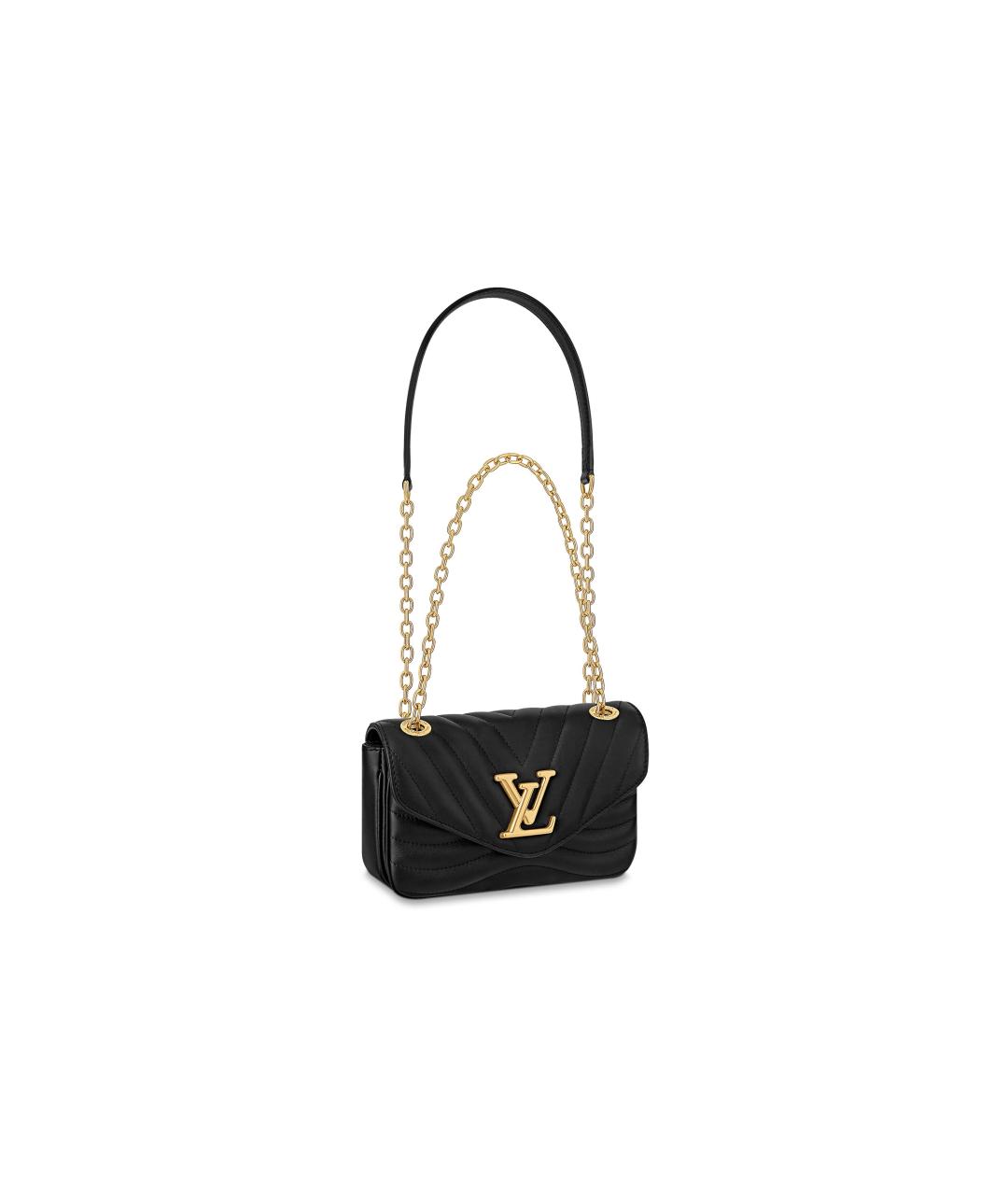 LOUIS VUITTON Черная кожаная сумка через плечо, фото 2