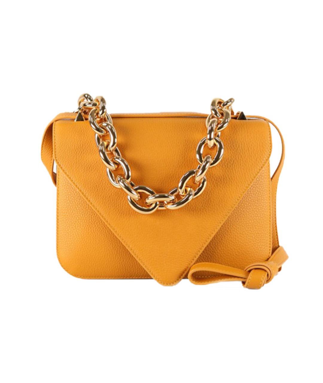 BOTTEGA VENETA Оранжевая кожаная сумка через плечо, фото 1