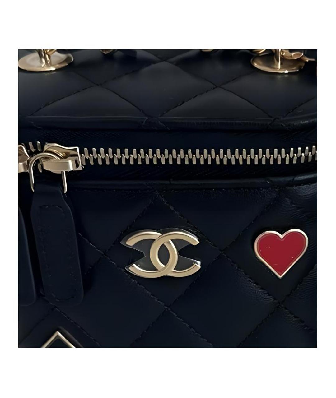 CHANEL Черная кожаная сумка через плечо, фото 4