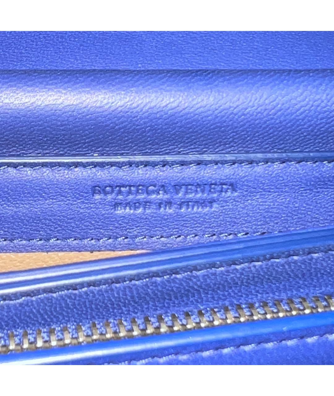 BOTTEGA VENETA Синяя кожаная сумка через плечо, фото 4