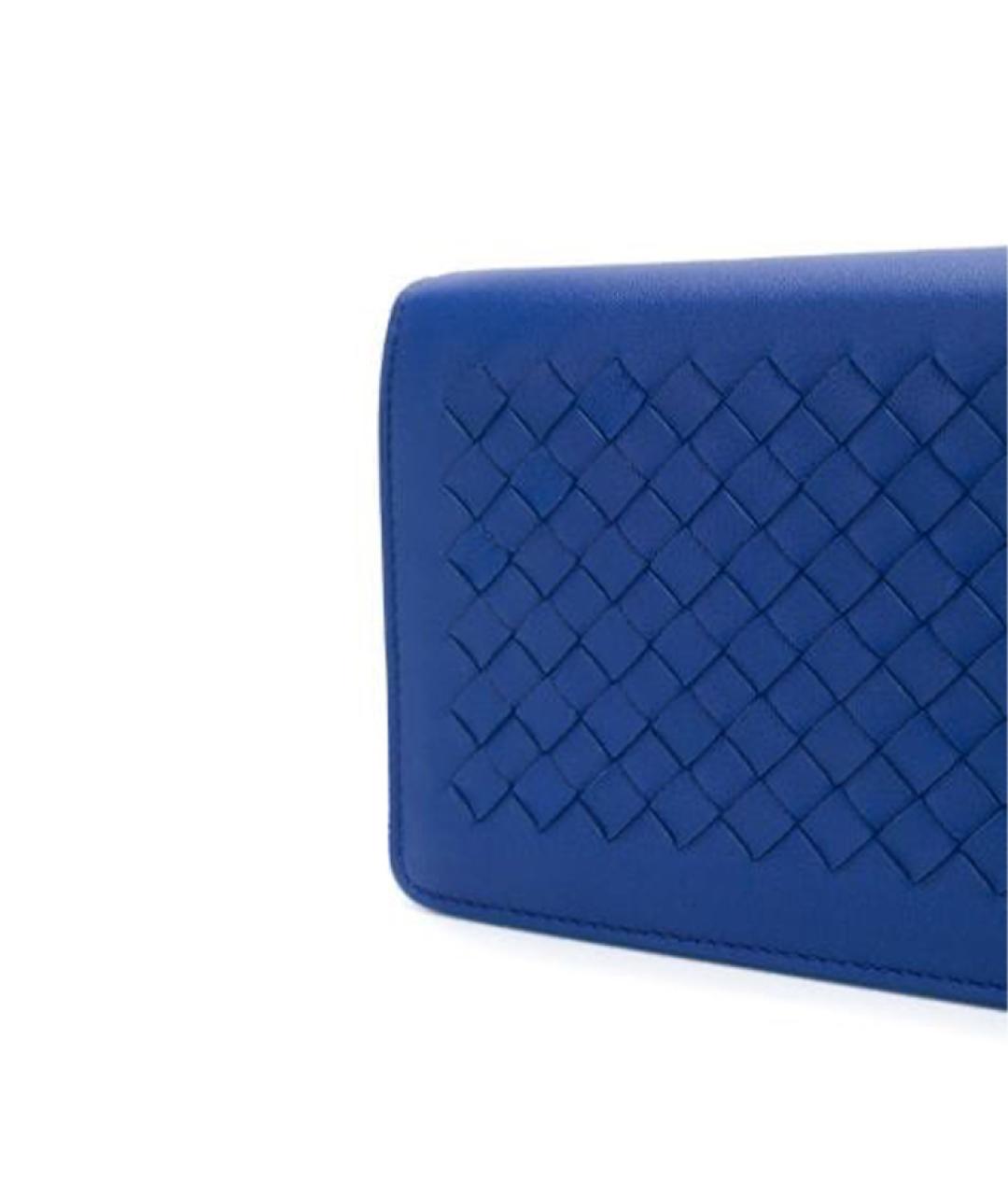 BOTTEGA VENETA Синяя кожаная сумка через плечо, фото 5