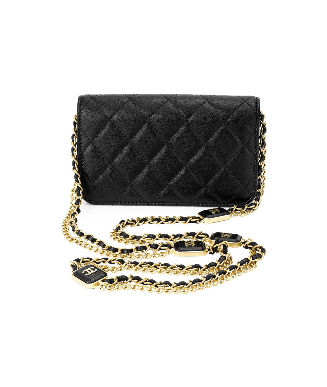 CHANEL Черная кожаная сумка через плечо, фото 4