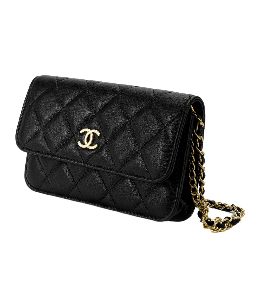 CHANEL Черная кожаная сумка через плечо, фото 3