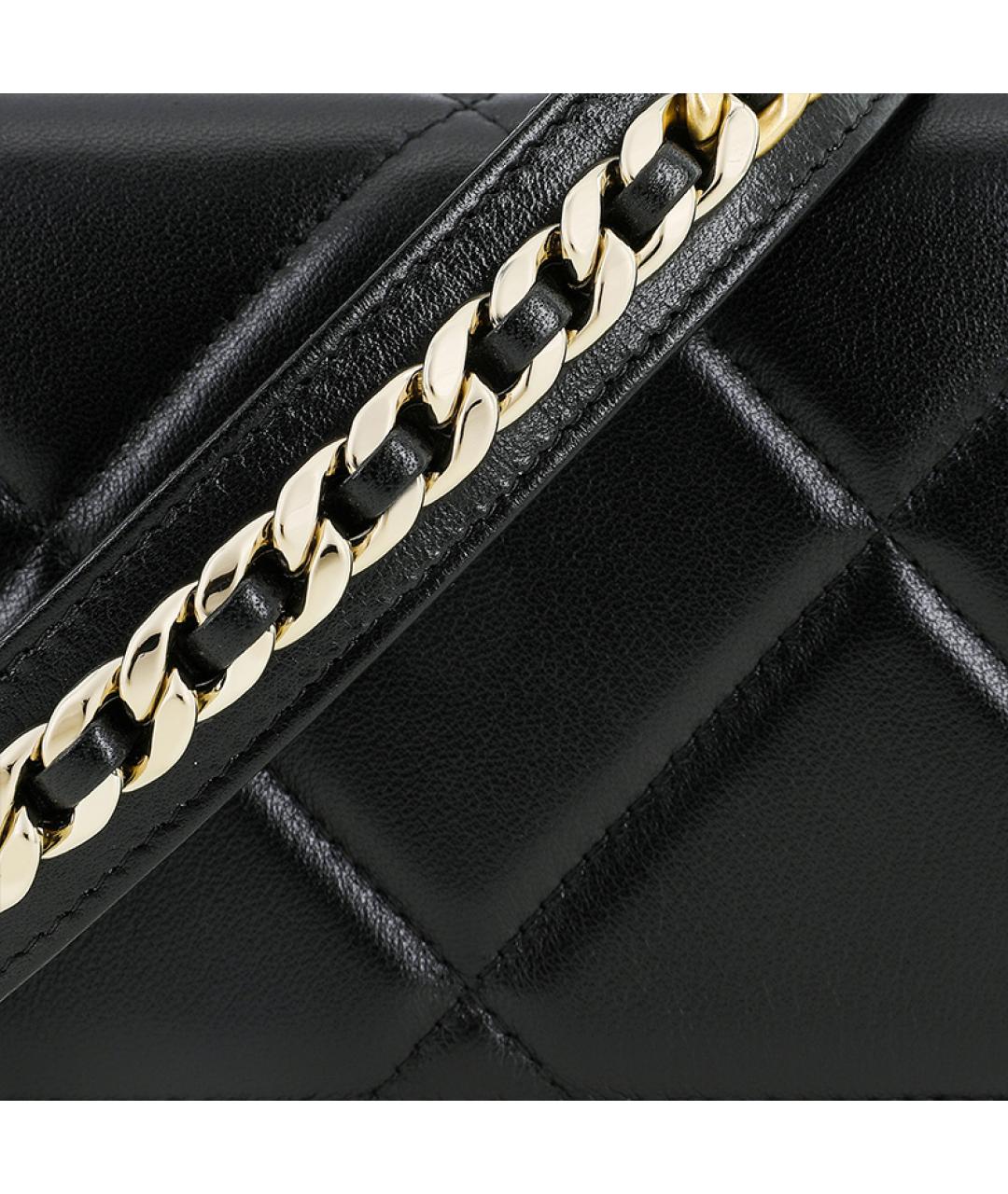 CHANEL Черная кожаная сумка через плечо, фото 6