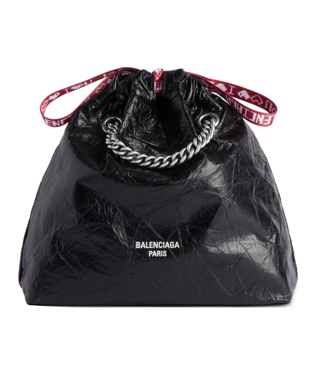 BALENCIAGA Черная кожаная сумка через плечо, фото 1