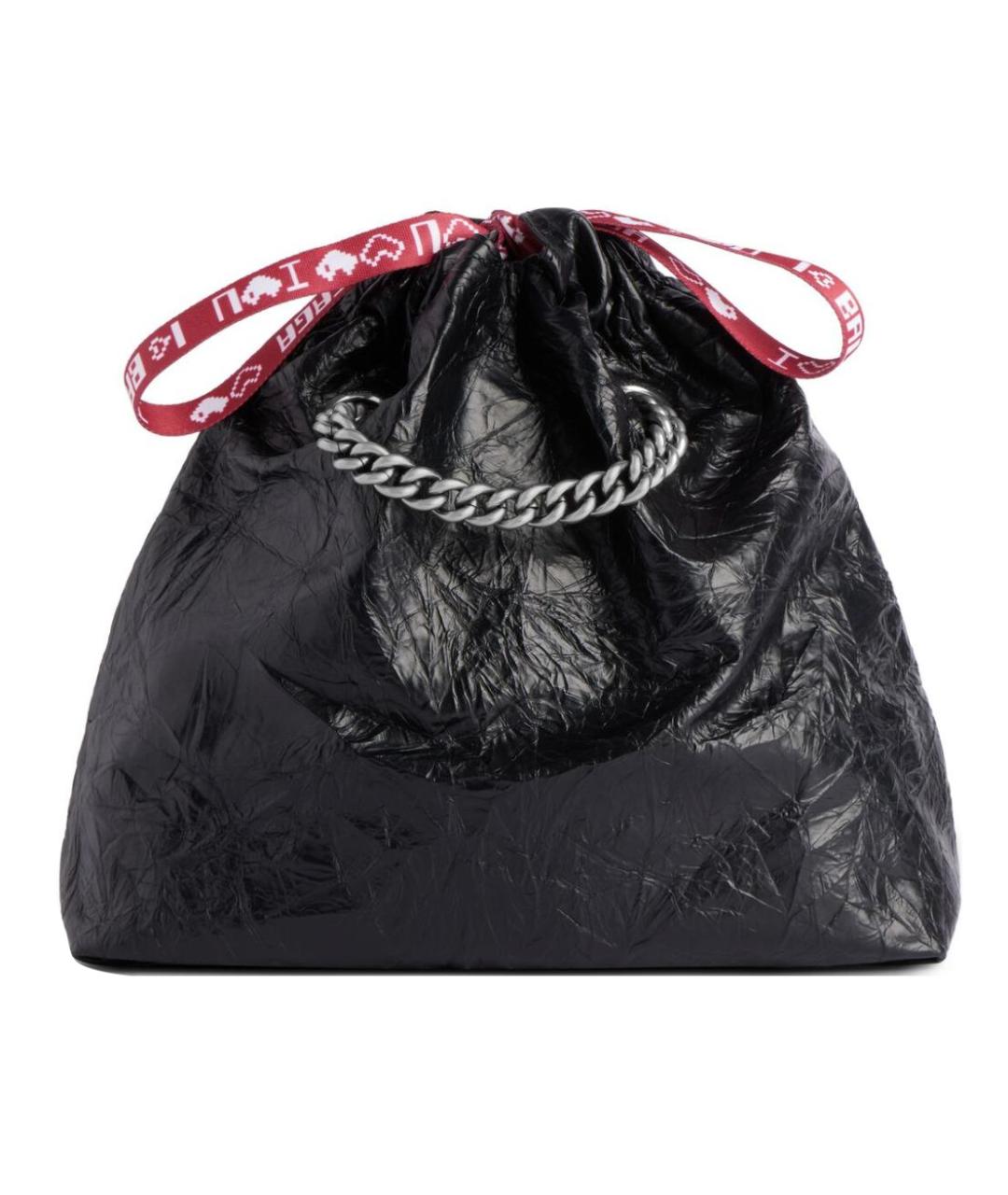 BALENCIAGA Черная кожаная сумка через плечо, фото 5