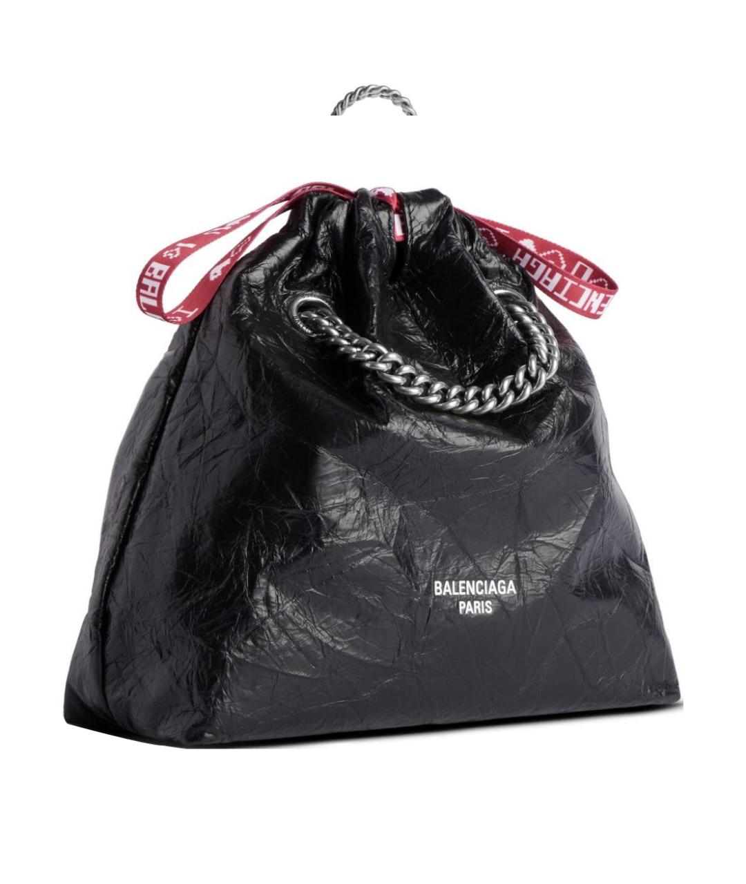 BALENCIAGA Черная кожаная сумка через плечо, фото 3