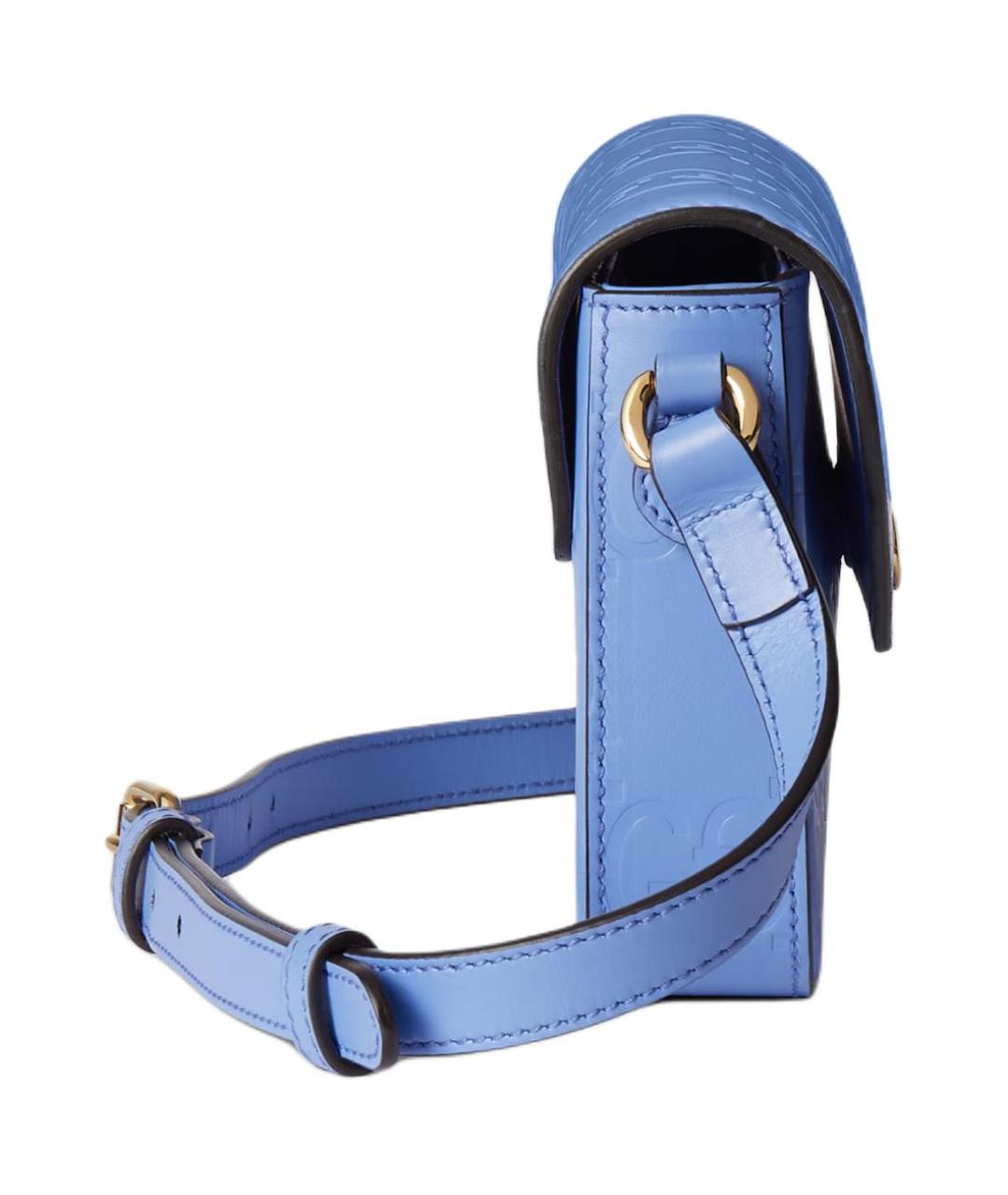 GUCCI Голубая кожаная сумка через плечо, фото 4