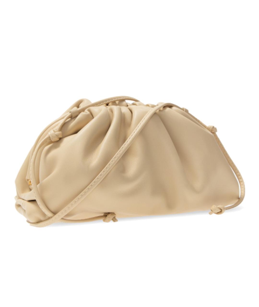 BOTTEGA VENETA Бежевая кожаная сумка через плечо, фото 3