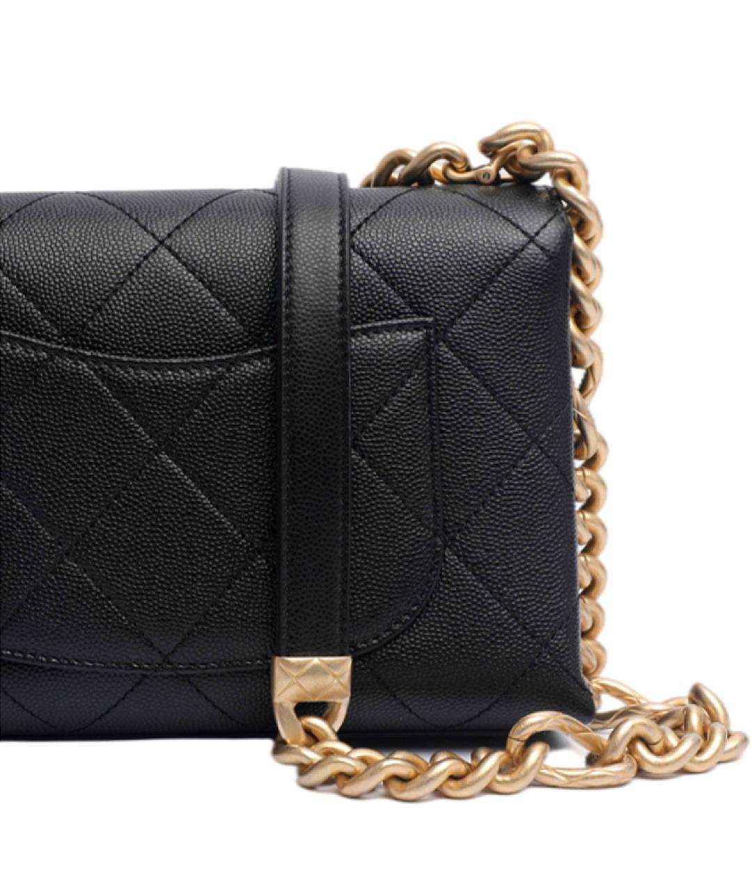 CHANEL Черная кожаная сумка через плечо, фото 4