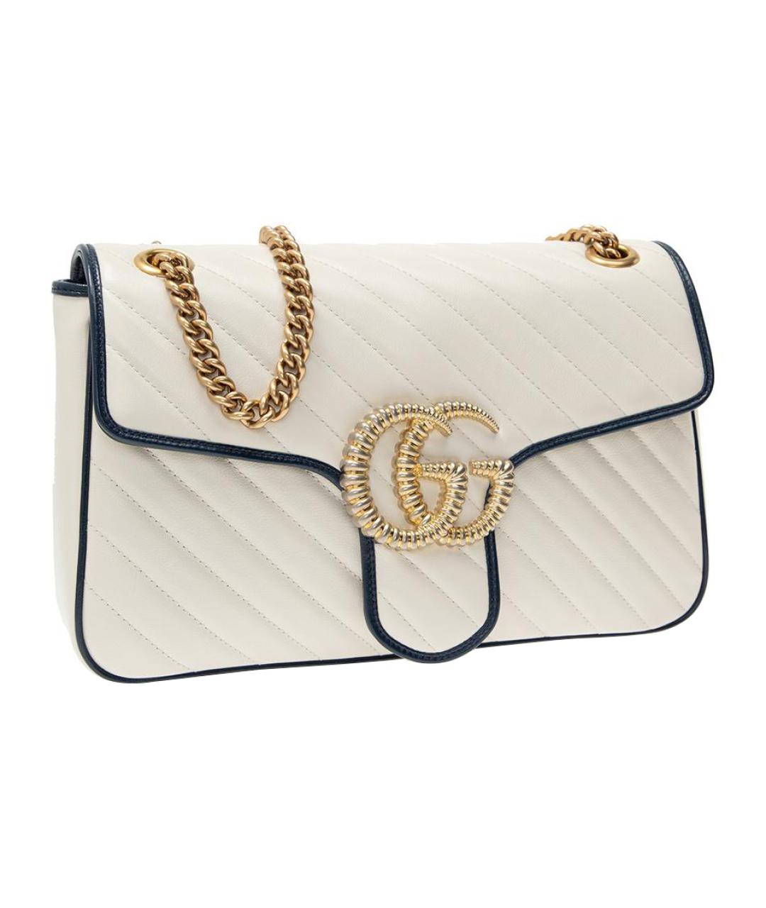 GUCCI Белая кожаная сумка через плечо, фото 2