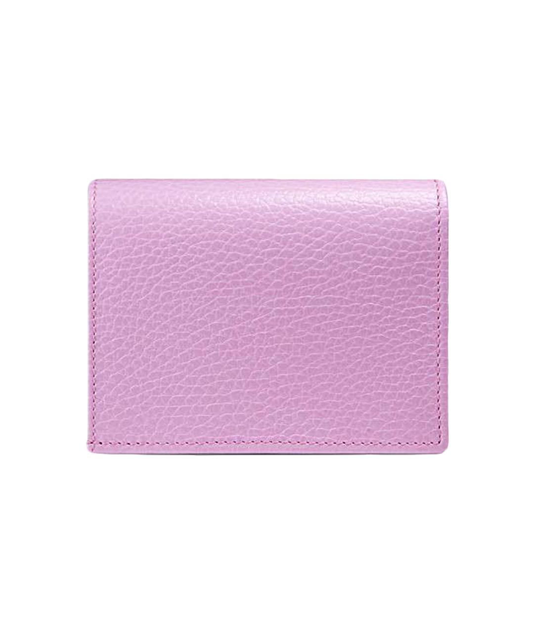 GUCCI Розовый кожаный кардхолдер, фото 3