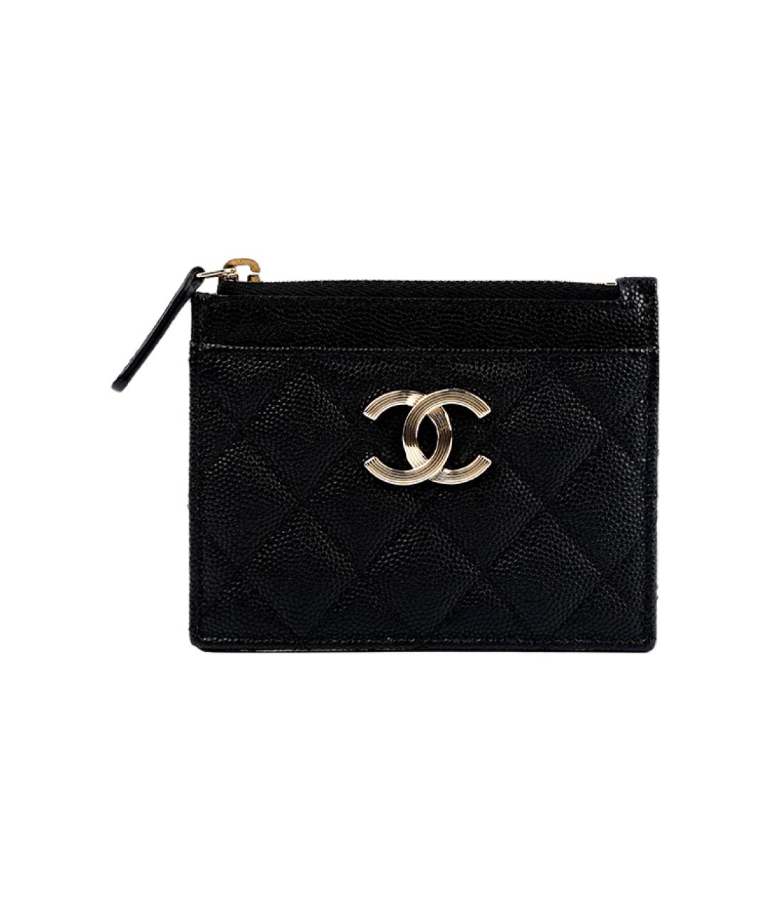 CHANEL Черный кожаный кардхолдер, фото 1
