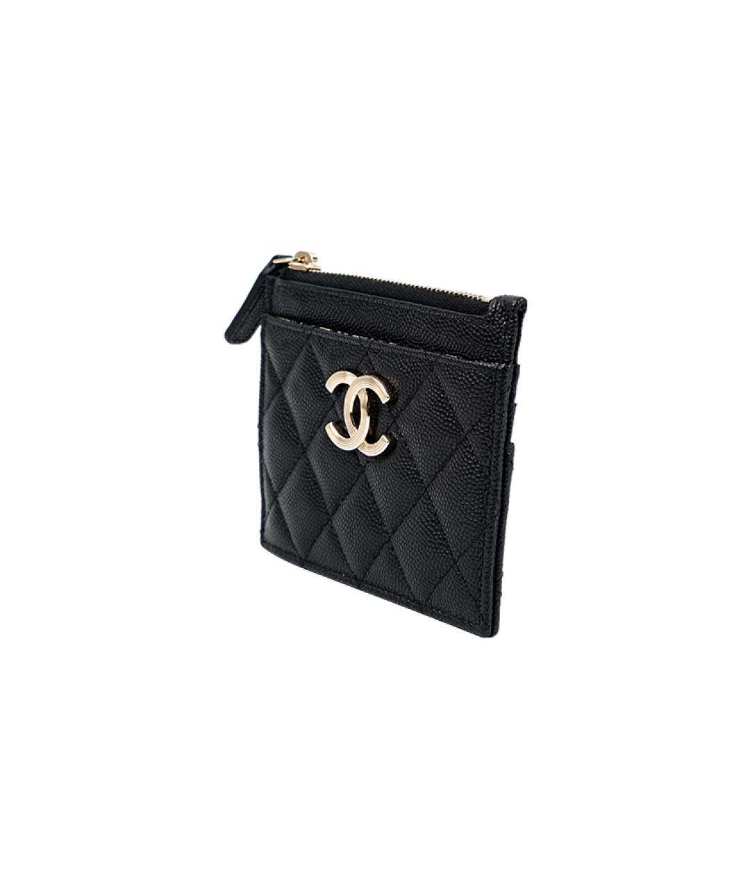 CHANEL Черный кожаный кардхолдер, фото 2