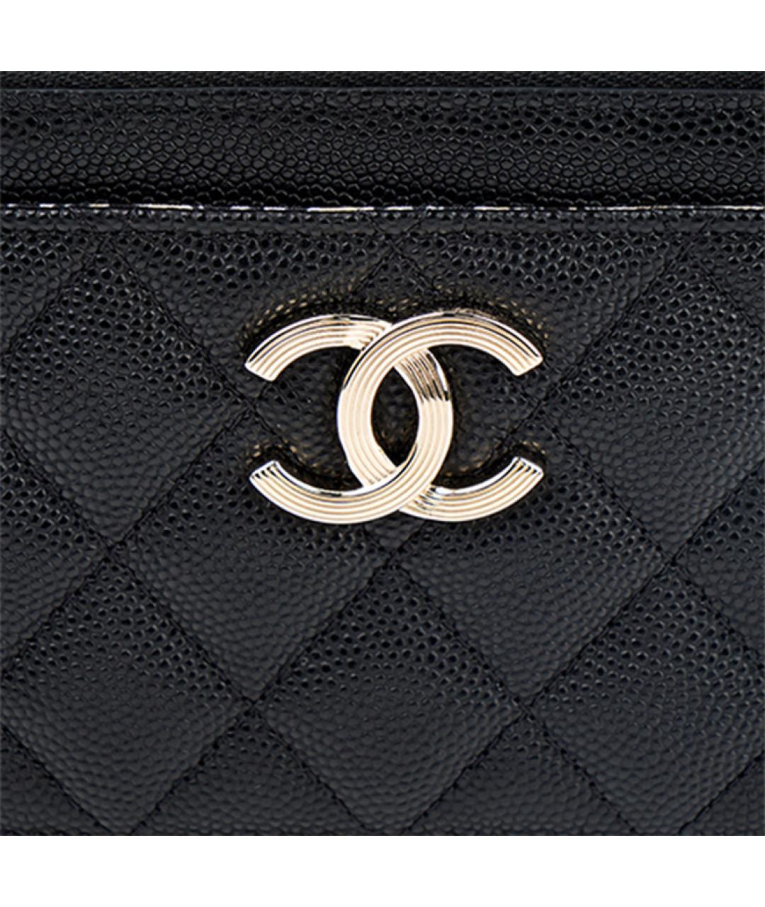 CHANEL Черный кожаный кардхолдер, фото 6
