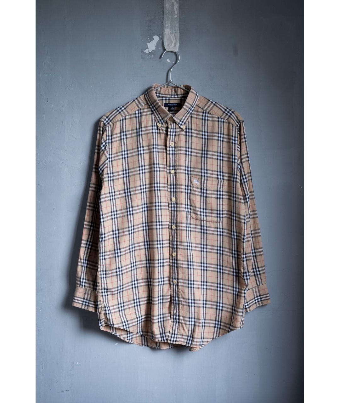 BURBERRY Бежевая хлопковая кэжуал рубашка, фото 4