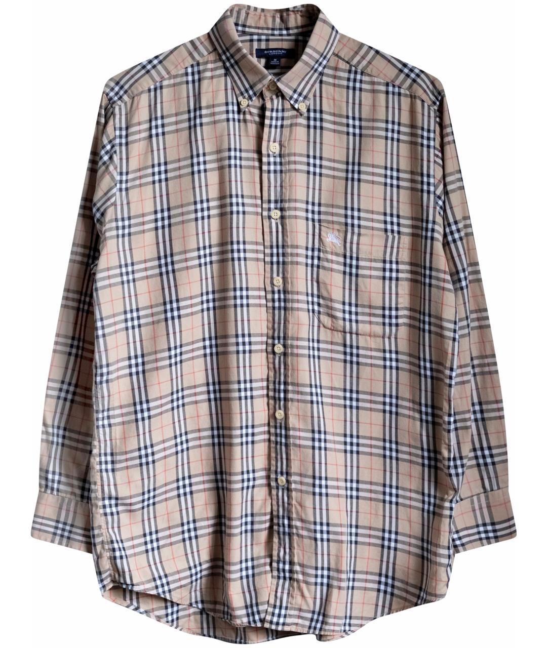 BURBERRY Бежевая хлопковая кэжуал рубашка, фото 1
