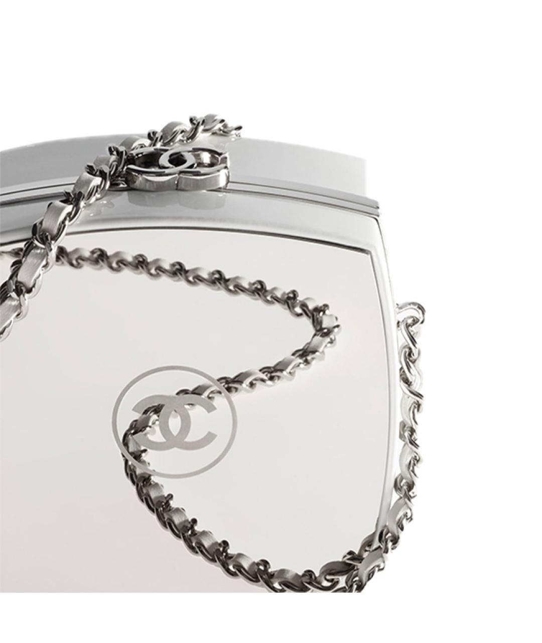 CHANEL Серебряная сумка через плечо, фото 4