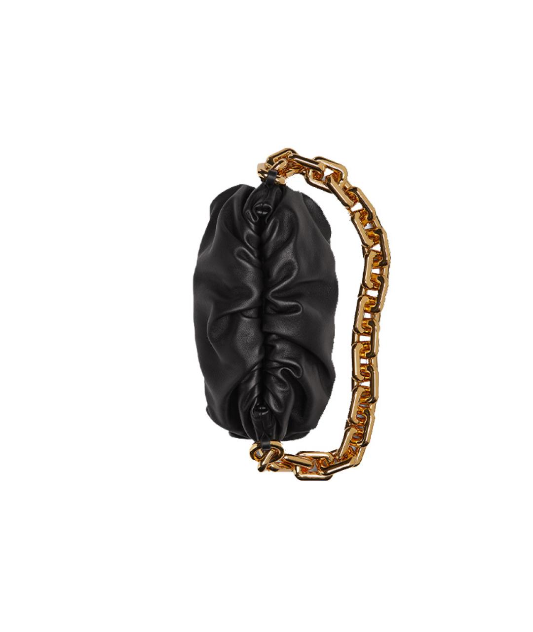 BOTTEGA VENETA Черная кожаная сумка через плечо, фото 3