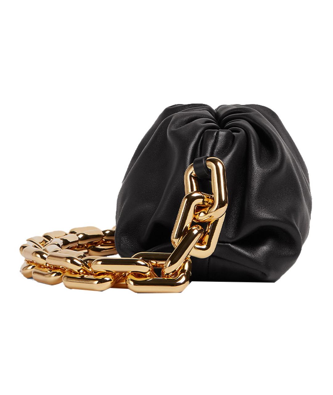 BOTTEGA VENETA Черная кожаная сумка через плечо, фото 2