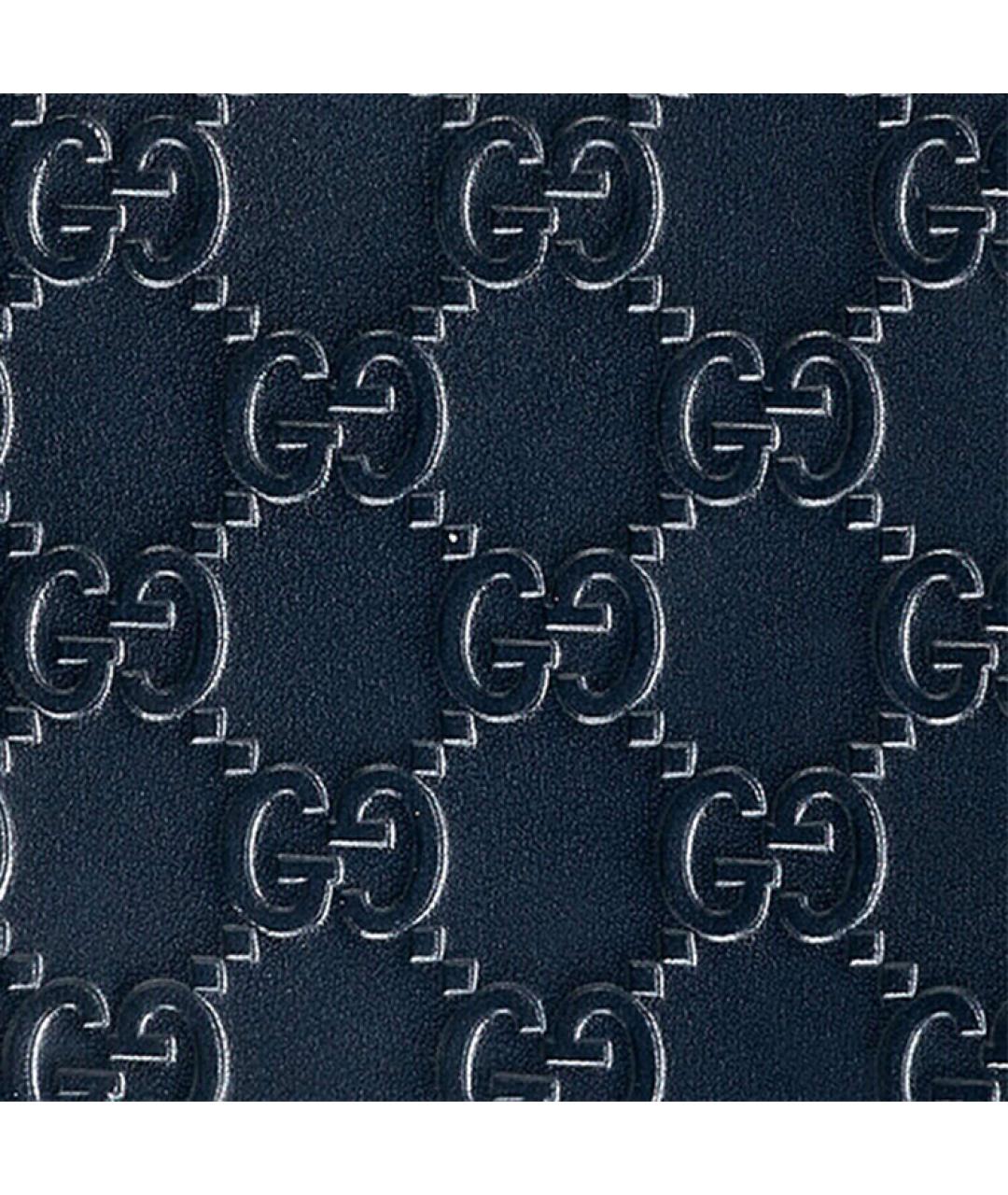 GUCCI Темно-синий кожаный кошелек, фото 5