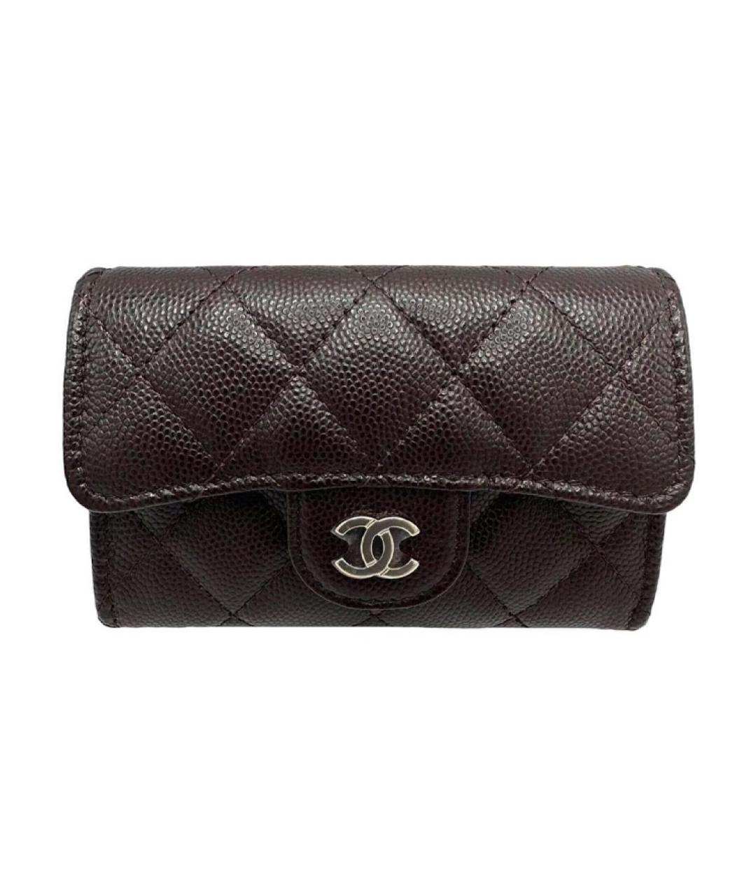 CHANEL Коричневый кожаный кошелек, фото 1