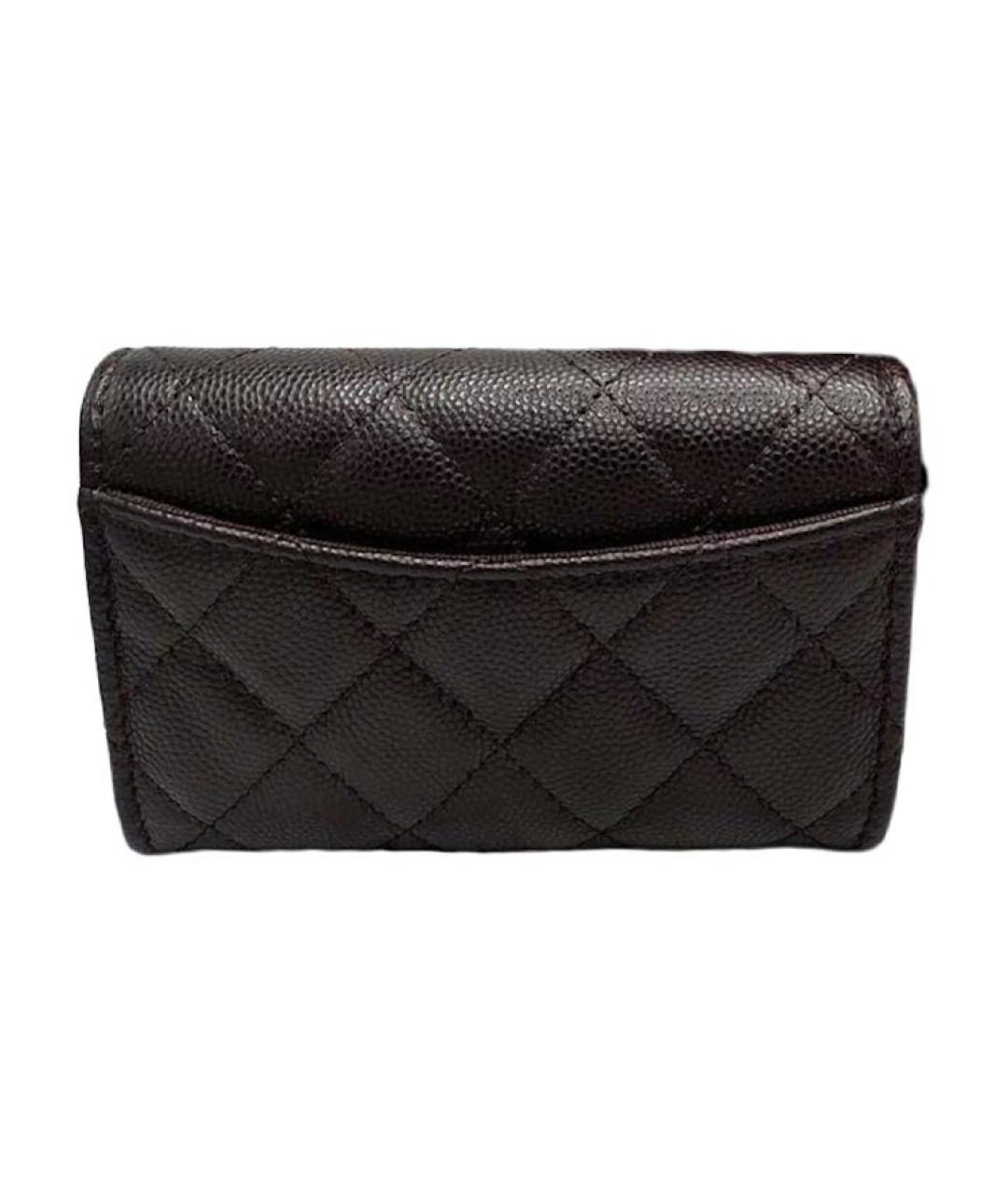 CHANEL Коричневый кожаный кошелек, фото 2