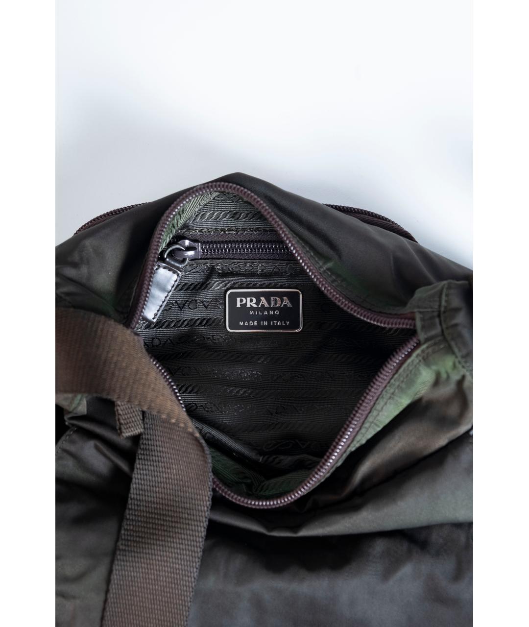 PRADA Коричневая барсетка, фото 8