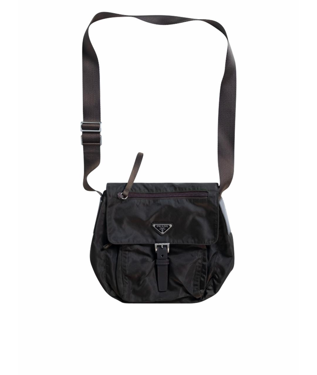 PRADA Коричневая барсетка, фото 1