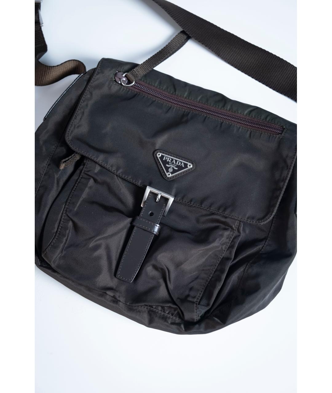 PRADA Коричневая барсетка, фото 2