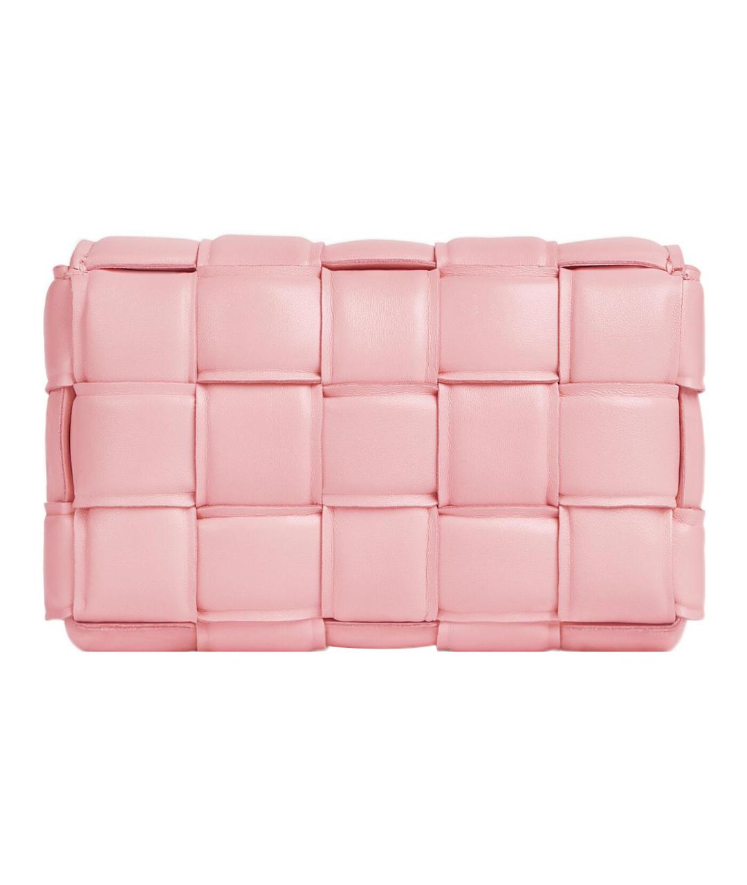 BOTTEGA VENETA Розовая кожаная сумка через плечо, фото 3