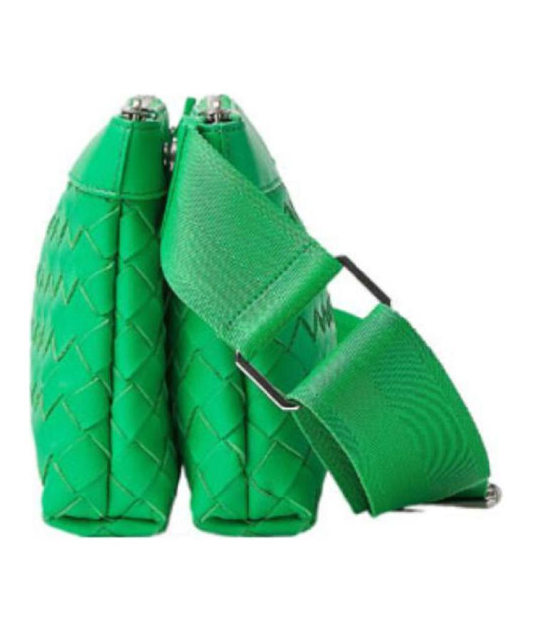 BOTTEGA VENETA Зеленая кожаная сумка на плечо, фото 3