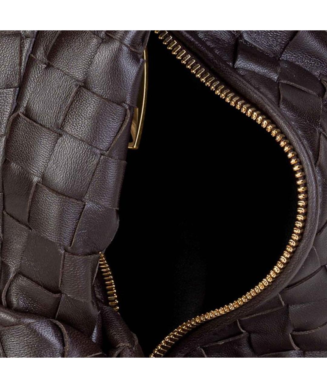 BOTTEGA VENETA Коричневая кожаная сумка с короткими ручками, фото 4