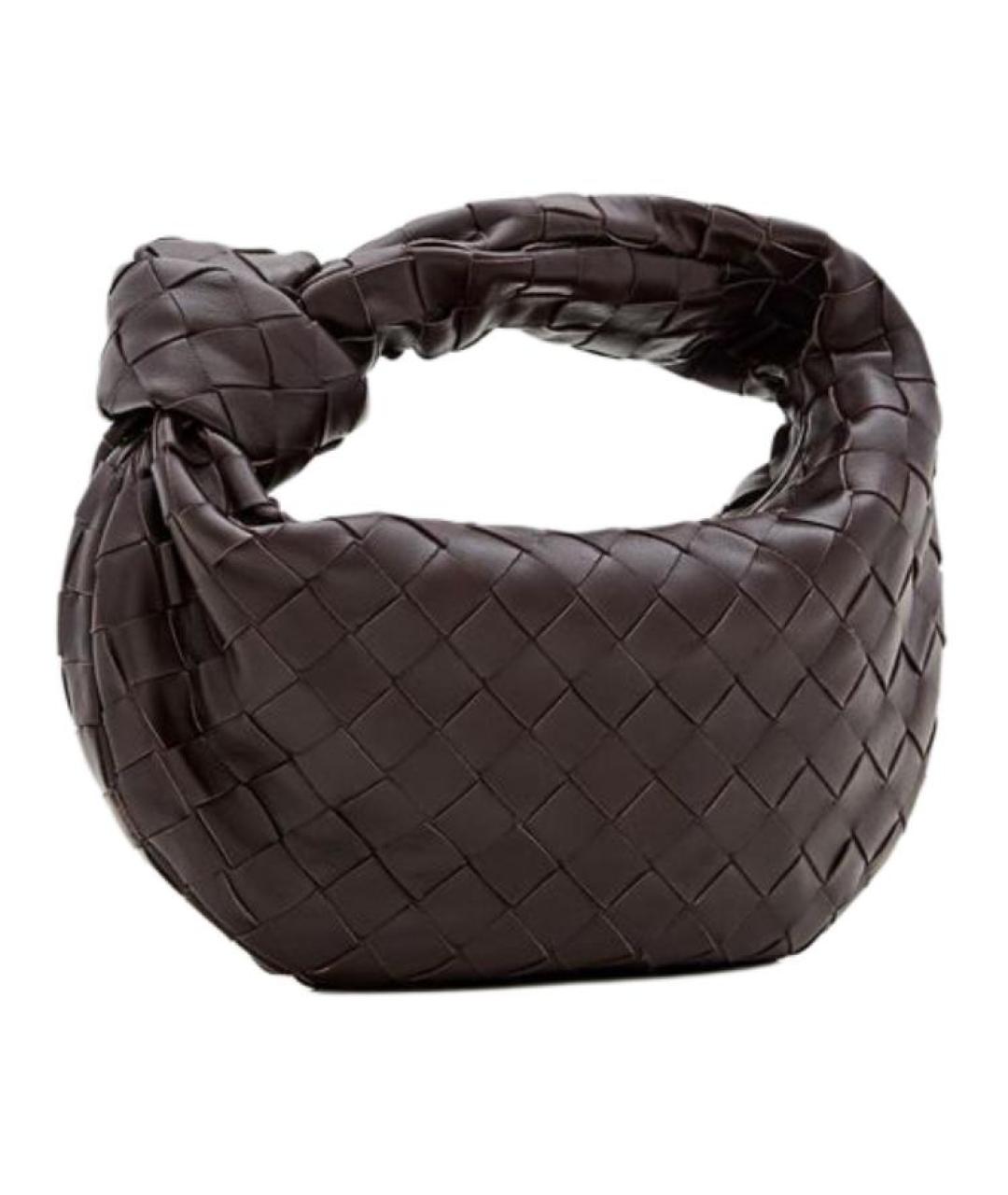 BOTTEGA VENETA Коричневая кожаная сумка с короткими ручками, фото 2