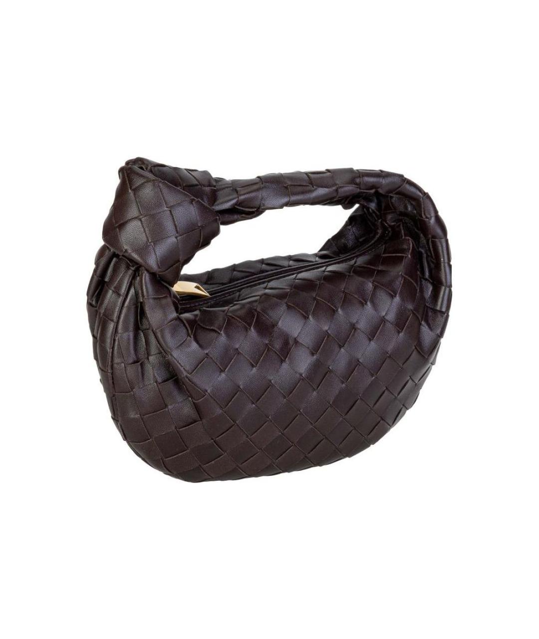 BOTTEGA VENETA Коричневая кожаная сумка с короткими ручками, фото 3