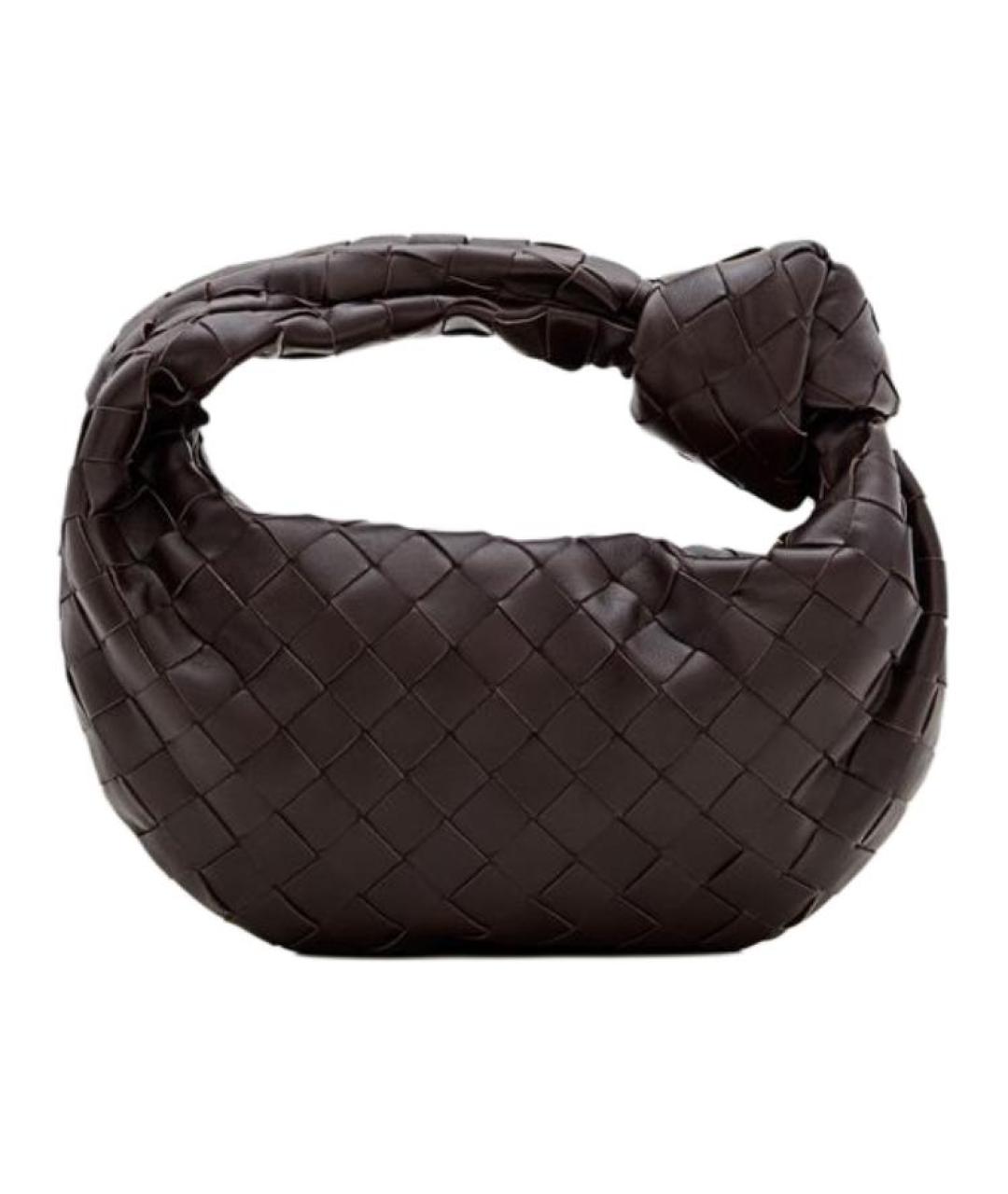 BOTTEGA VENETA Коричневая кожаная сумка с короткими ручками, фото 1