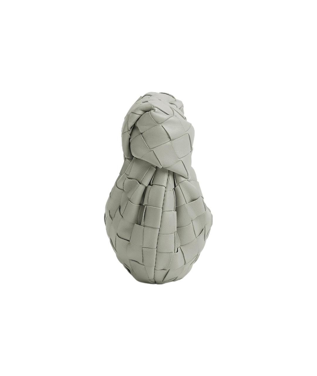BOTTEGA VENETA Серая кожаная сумка с короткими ручками, фото 2