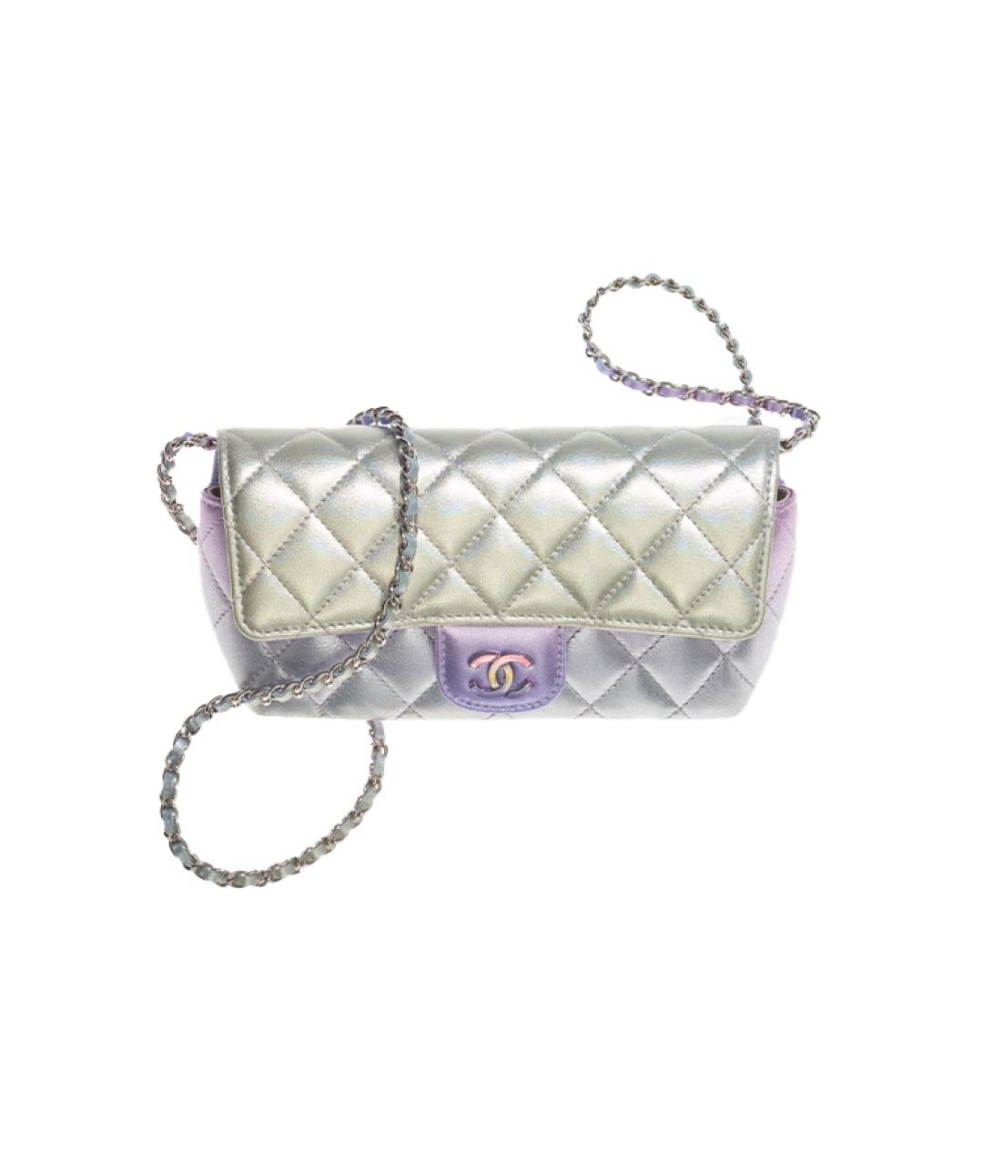 CHANEL Серебряная сумка через плечо, фото 1