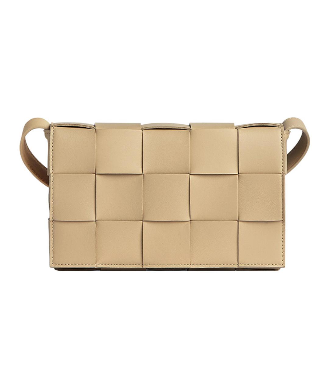 BOTTEGA VENETA Бежевая кожаная сумка через плечо, фото 1