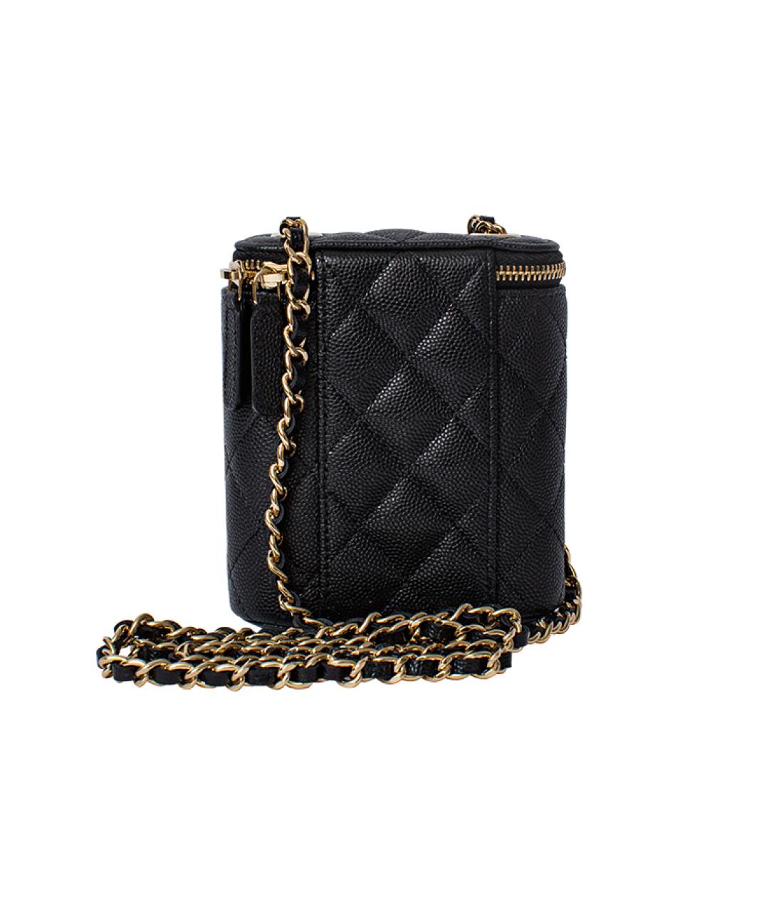 CHANEL Черная кожаная сумка через плечо, фото 3