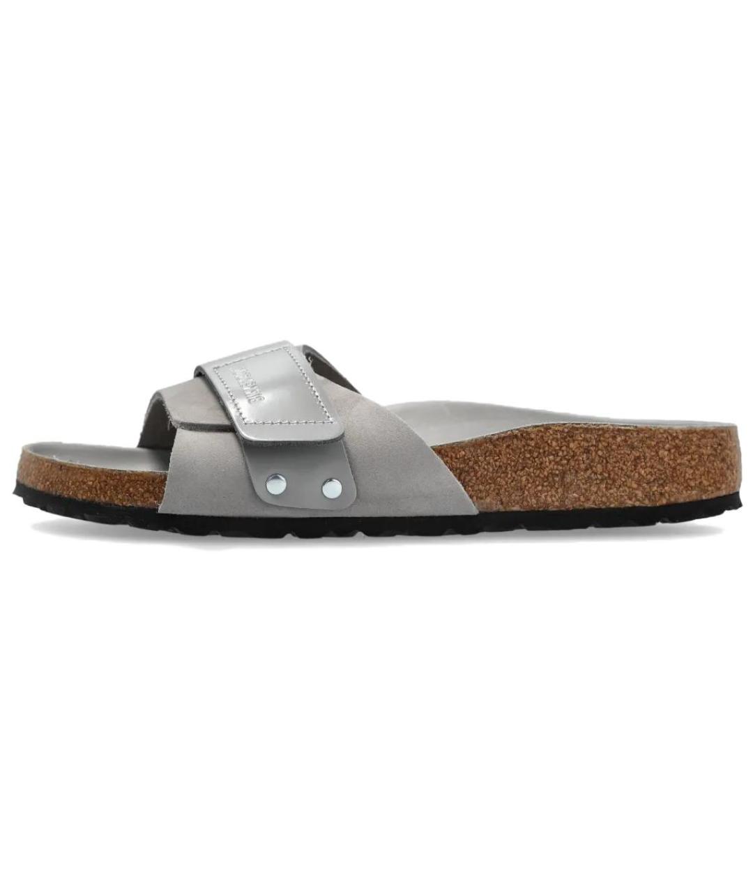 BIRKENSTOCK Серые шлепанцы, фото 4