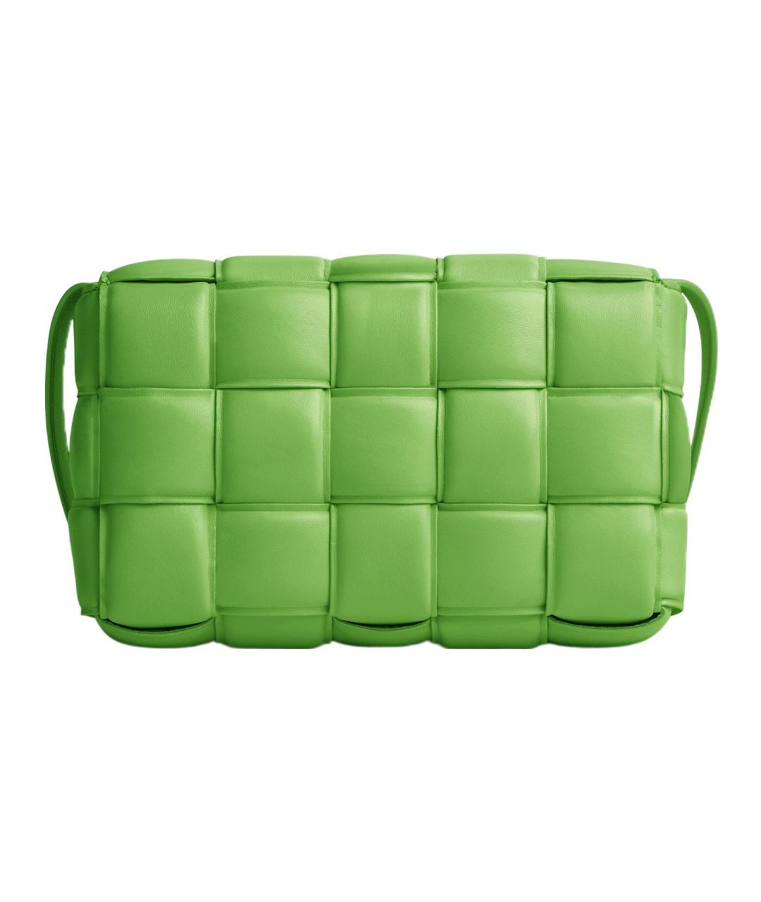 BOTTEGA VENETA Зеленая кожаная сумка через плечо, фото 2