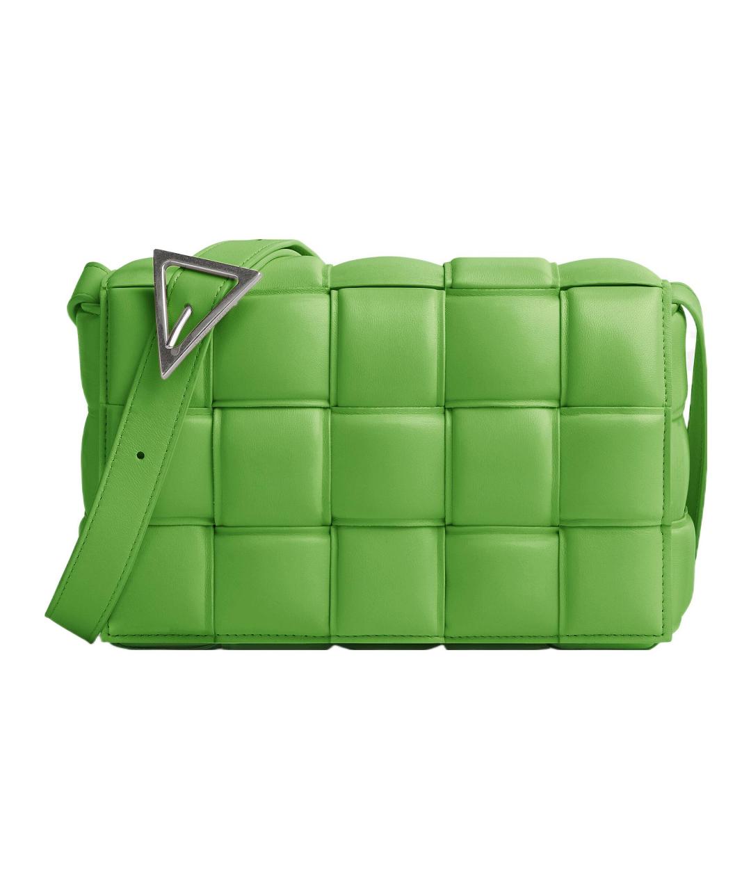 BOTTEGA VENETA Зеленая кожаная сумка через плечо, фото 1