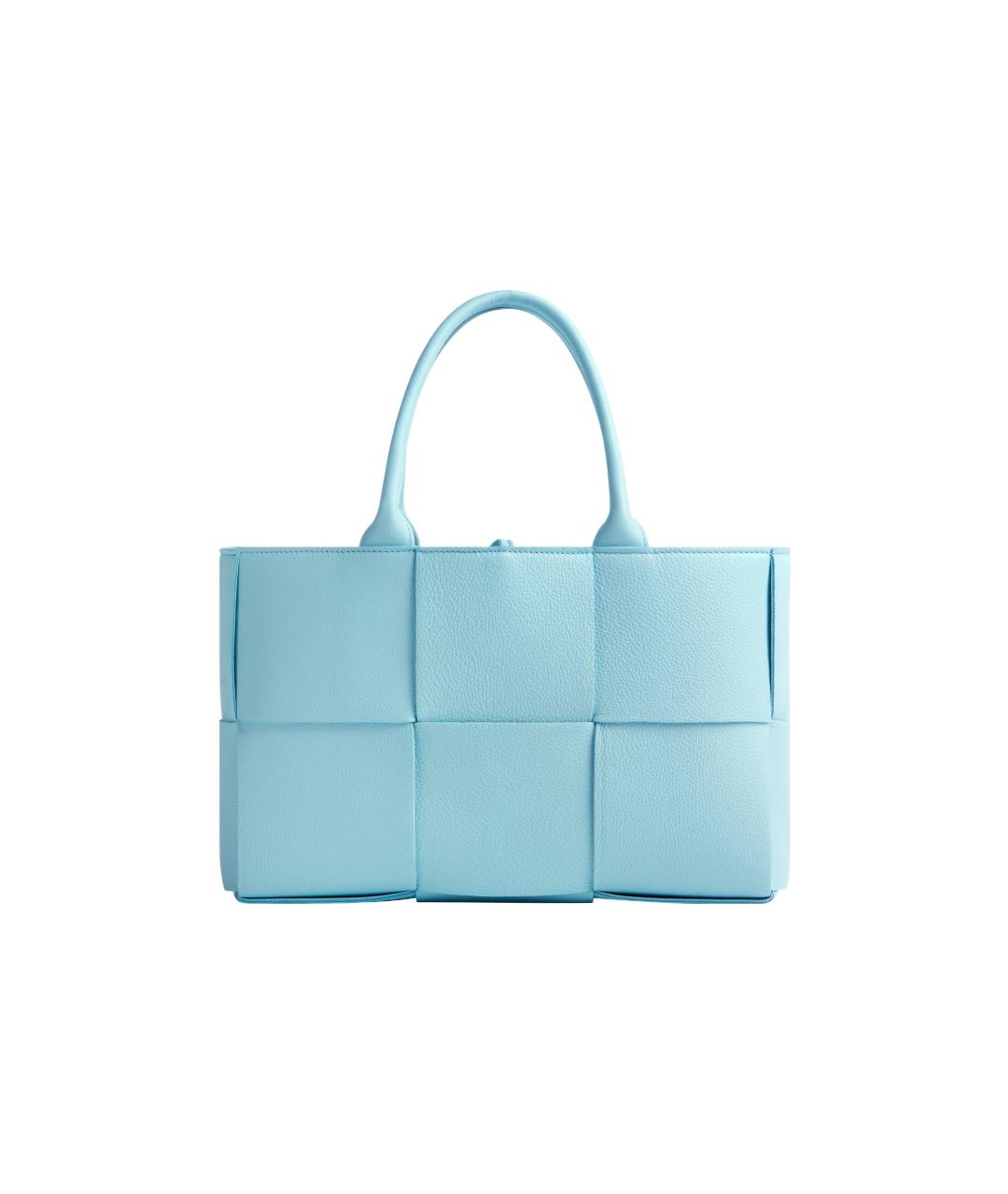 BOTTEGA VENETA Голубая кожаная сумка с короткими ручками, фото 1