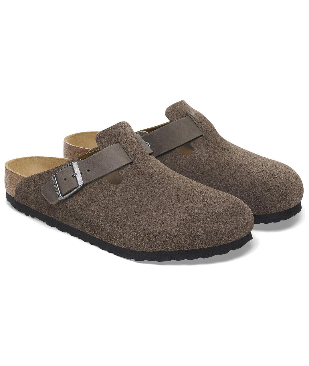 BIRKENSTOCK Антрацитовые слипоны, фото 3