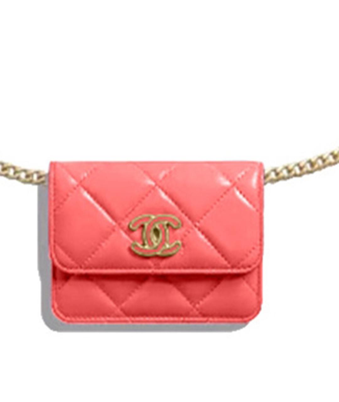 CHANEL Оранжевая кожаная сумка через плечо, фото 2