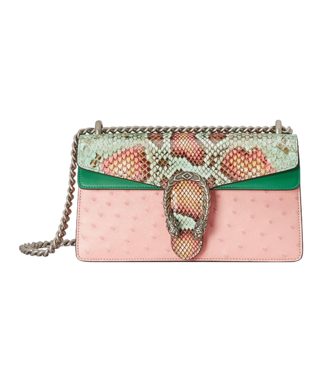 GUCCI Розовая кожаная сумка через плечо, фото 1