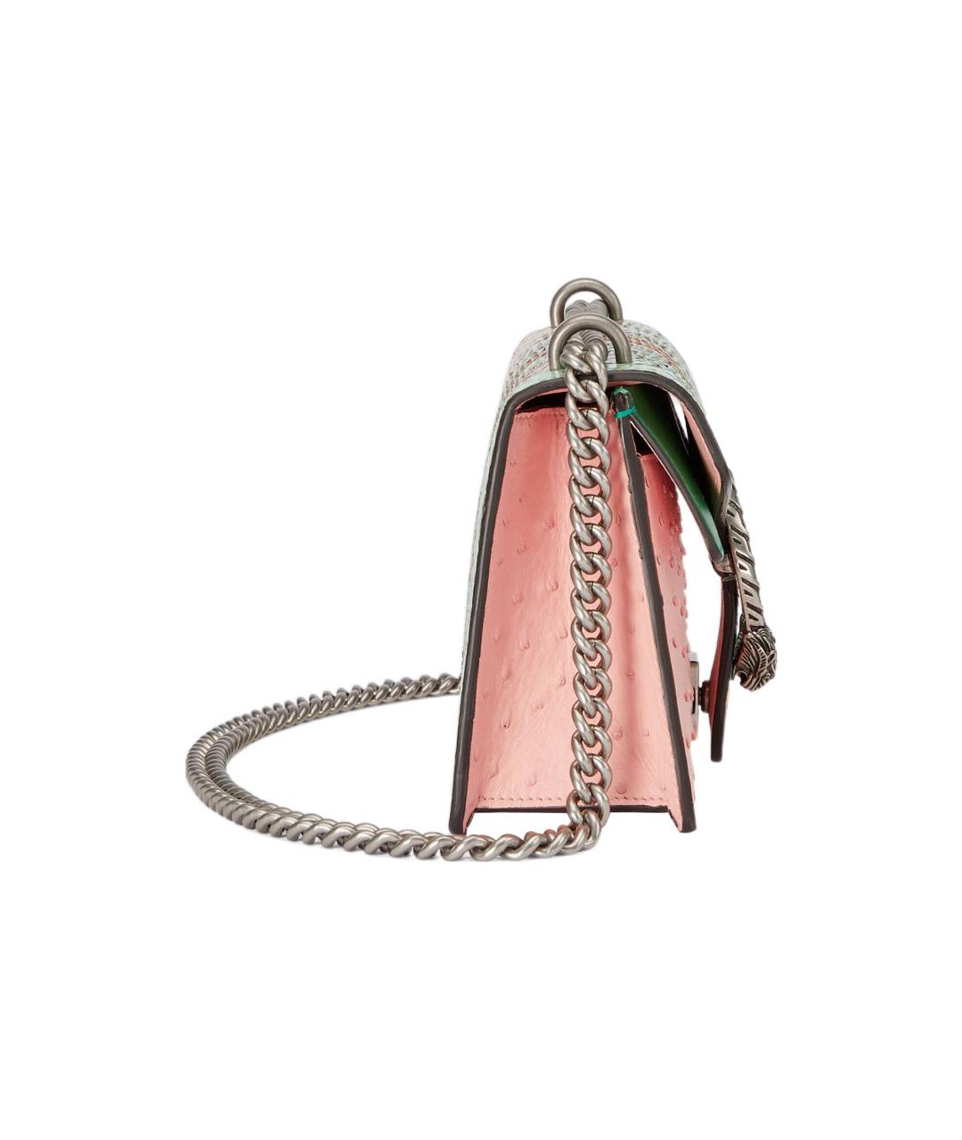 GUCCI Розовая кожаная сумка через плечо, фото 4